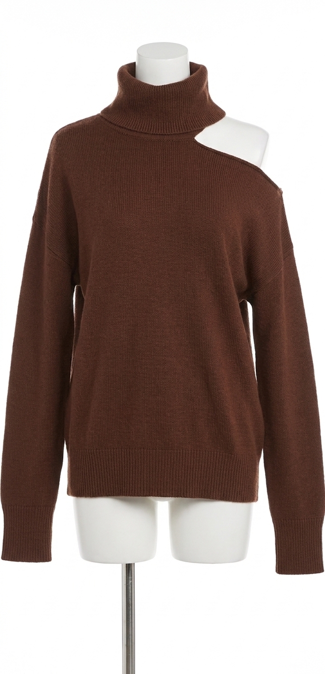 NEW PAIGE raundi turtleneck sweater in dark brown